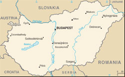 Mapa da Hungria